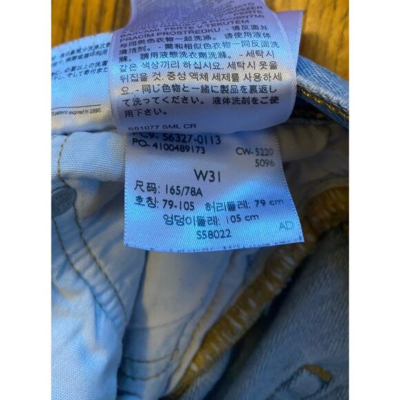 Levi’s 501 Button Fly Cut Off Denim Distressed Jean Shorts Women’s 31 - Picture 7 of 7